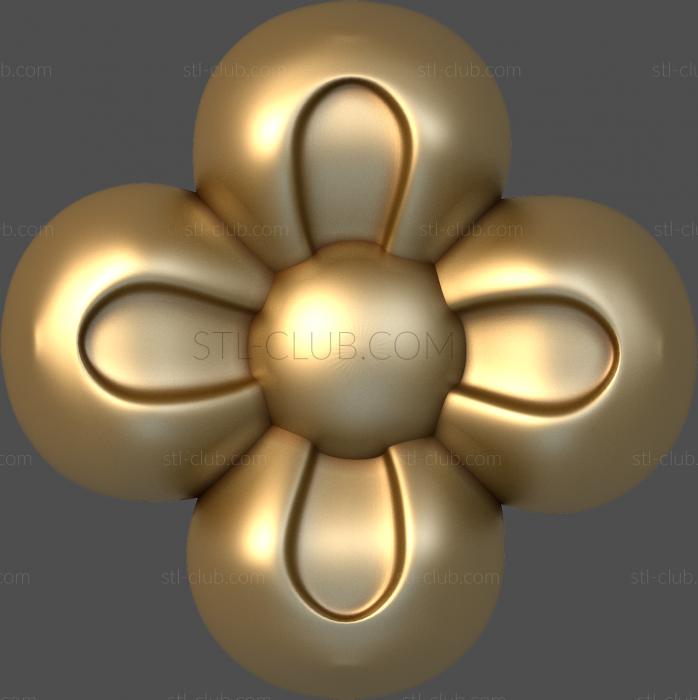 3D model Round 4 petals (STL)