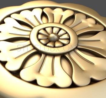 3D model Triple petals in an oval (STL)