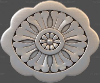 3D model Triple petals in an oval (STL)