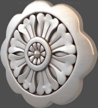 3D model Triple petals in an oval (STL)