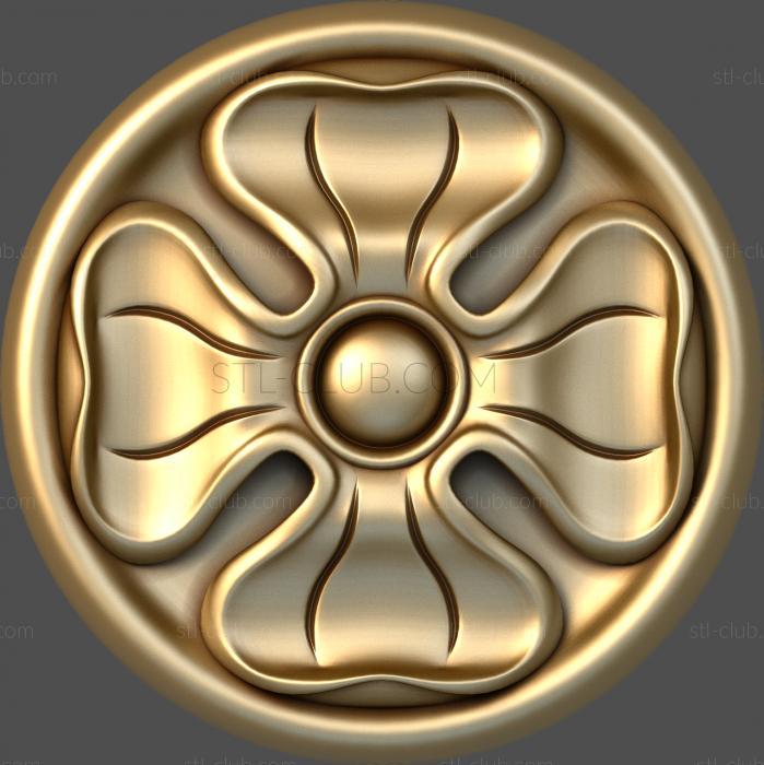 3D model Water lily in the circle (STL)