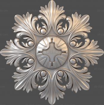 3D model Acanthus flower with a middle (STL)