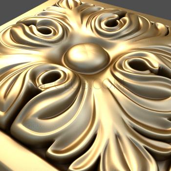 3D model Acanthus in a square (STL)