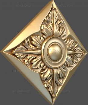 3D model A rhombus with an acanthus (STL)