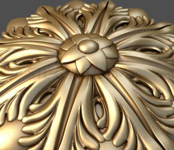 3D model A snowflake with a center (STL)