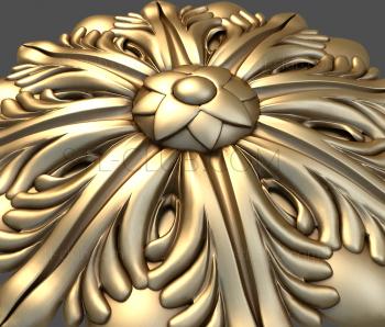 3D model A snowflake with a center (STL)