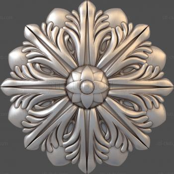 3D model A snowflake with a center (STL)