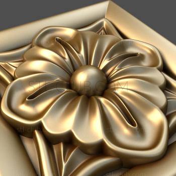 3D model A flower in a box (STL)