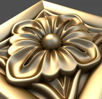 3D model A flower in a box (STL)