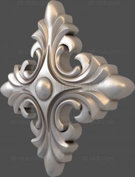 3D мадэль Ромб из листьев (STL)