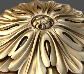 3D model Thistle carved (STL)