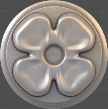 3D model Button with clover (STL)