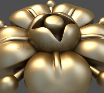 3D model Water lily with stamens (STL)