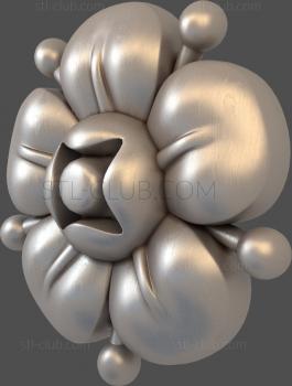 3D model Water lily with stamens (STL)