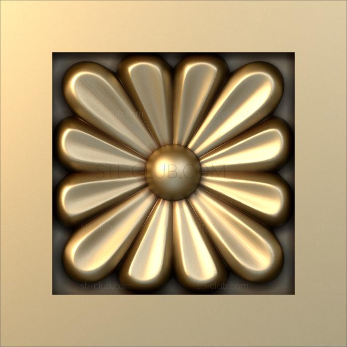 3D model Floral tile (STL)