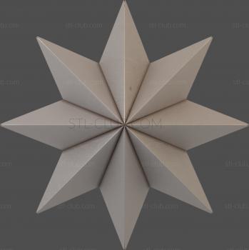 3D мадэль Восьмиконечная звезда (STL)