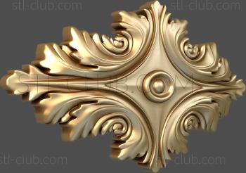 3D model Brooch with agate (STL)