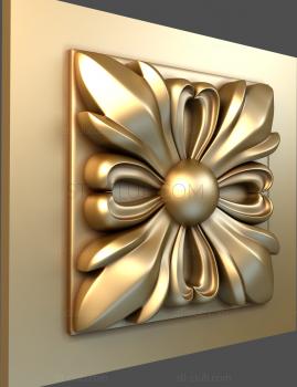 3D model Tile with lilies (STL)
