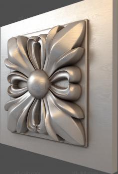 3D model Tile with lilies (STL)