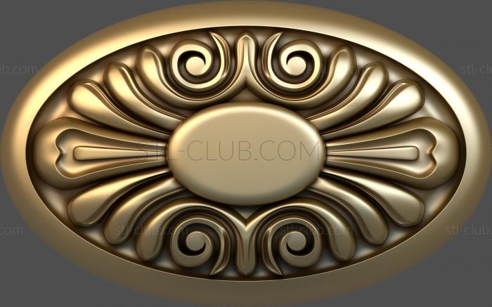 3D model Brooch with monogram (STL)