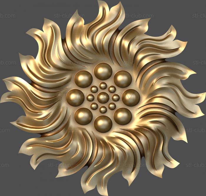 3D мадэль Жемчужное солнце (STL)