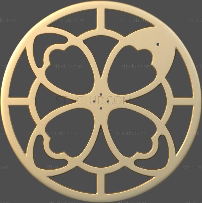 3D model Carved clover (STL)