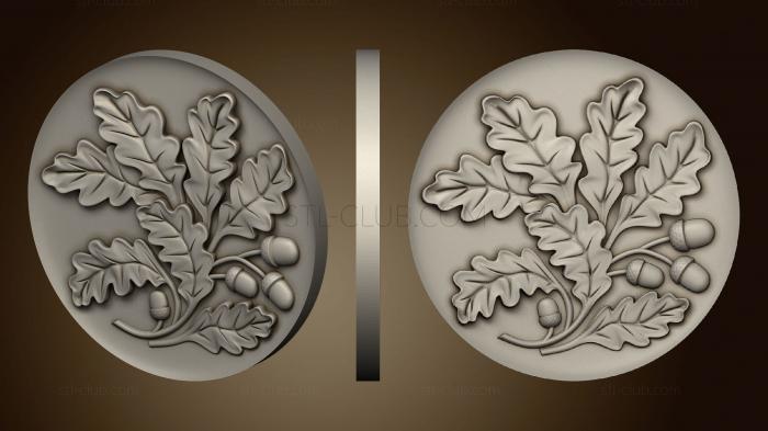 3D мадэль Розетка с дубовыми листьями (STL)
