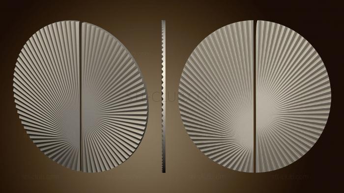 3D model Round wall decor in the shape of a stylized shell (STL)