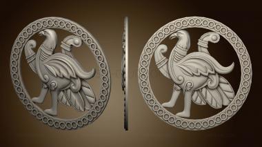 3D model Rosette Byzantine ornament (STL)