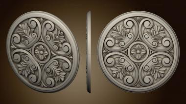 3D model Round rosette with a pattern (STL)