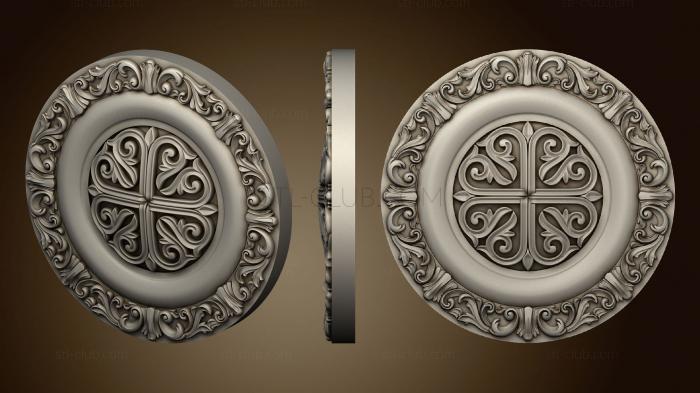 3D model Carved circle with church decoration (STL)