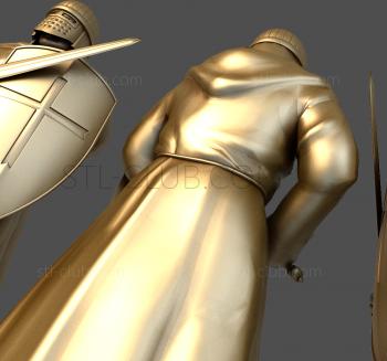 3D model Chess pieces Crusaders-Heavy Infantry (STL)