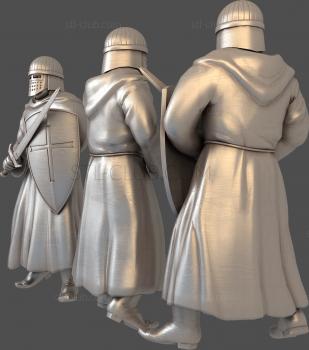 3D model Chess pieces Crusaders-Heavy Infantry (STL)