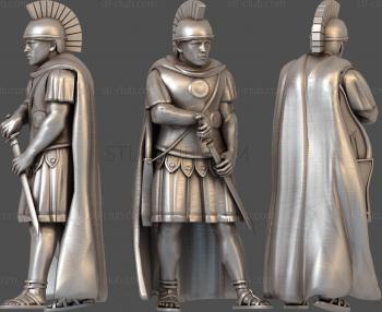 3D model Chess pieces Rome-Soldiers with gladiuses (STL)