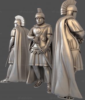 3D model Chess pieces Rome-Soldiers with gladiuses (STL)