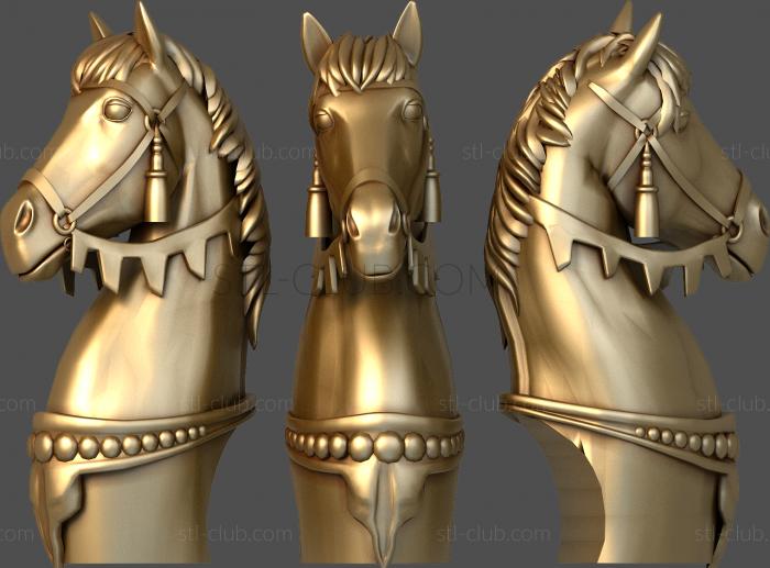 3D model Horse with harness (STL)