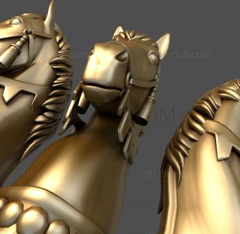 3D model Horse with harness (STL)