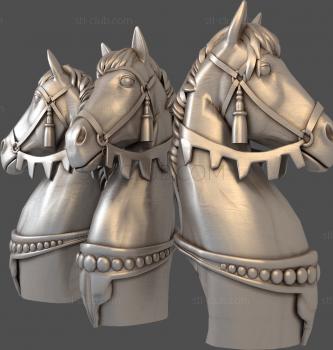 3D model Horse with harness (STL)