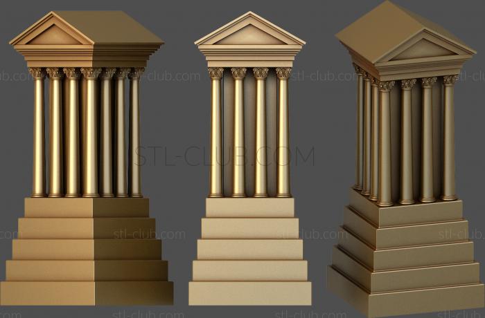 3D model Rooks - Greek temples (STL)