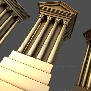 3D model Rooks - Greek temples (STL)