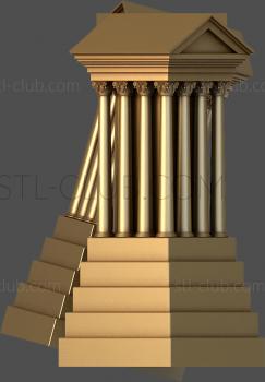 3D model Rooks - Greek temples (STL)