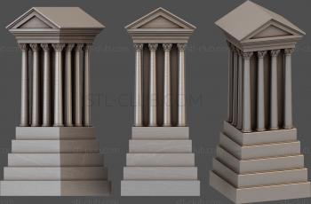 3D model Rooks - Greek temples (STL)