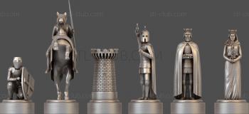 3D model Chess pieces Knights (STL)