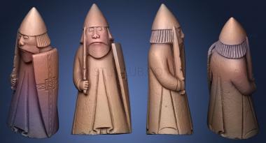 3D model Lewis Chess Piece Warder 28 (STL)