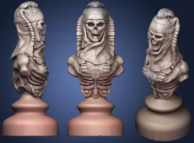 3D model Egyptian Alive V Dead Chess Remix —undead pawn (STL)