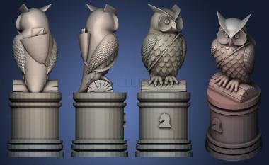 3D model Harry Potter Chess And Checkers D Sova (STL)