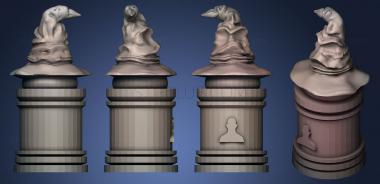 3D model Harry Potter Chess And Checkers F Sorting Hat (STL)