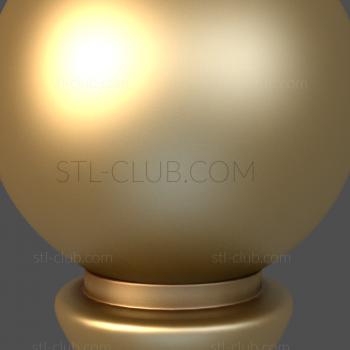 3D model 3d stl model of round decor, cones/pommels for a post (STL)