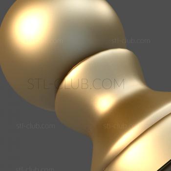 3D мадэль 3d stl модель круглого декора, шишки/навершия для столба (STL)