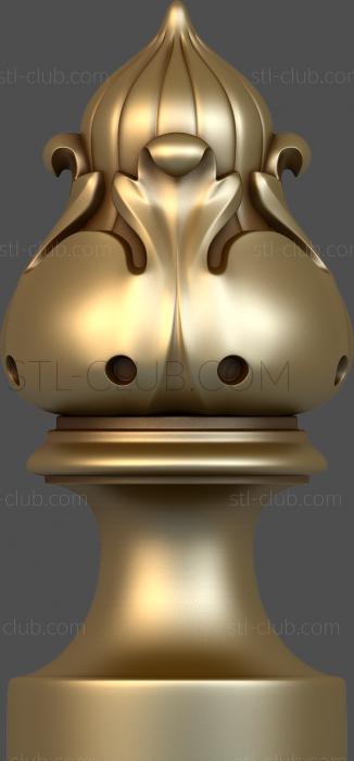 3d stl model of cone decor, file for CNC